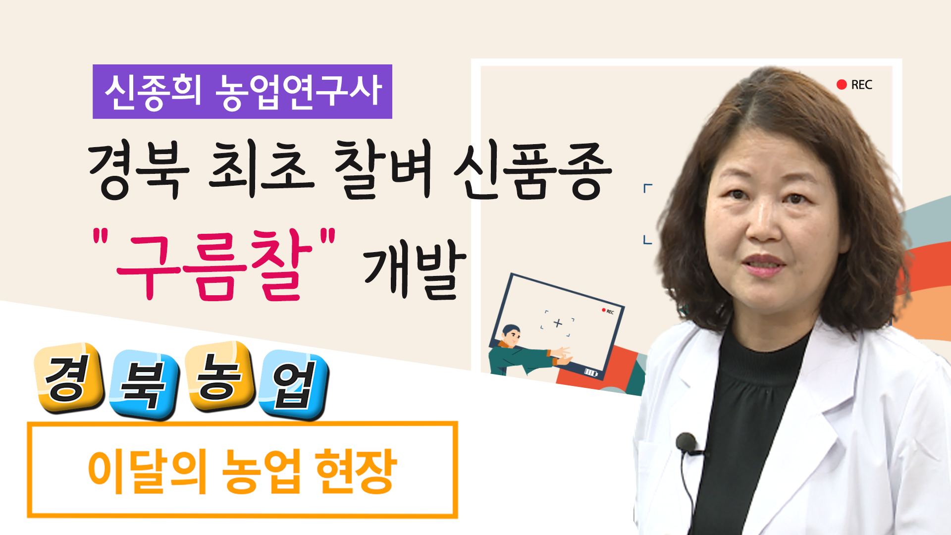 찰벼 신품종 구름찰(농업현장 1회)